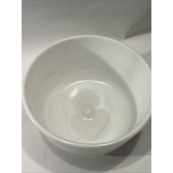 VTG GE General Electric 9" Ribbed White Milk Glass Mixing Bowl/Farmhouse - Picture 2 of 7